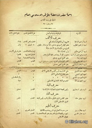 1931 - Islamic Conference Delegates 